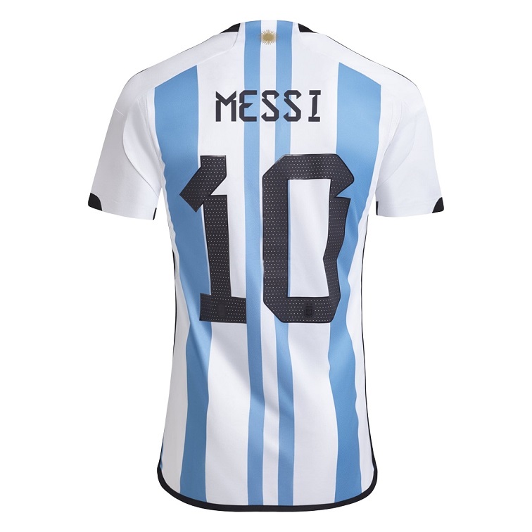 AAA Quality Argentina 2022 World Cup Home 3 Star Messi/10 Jersey